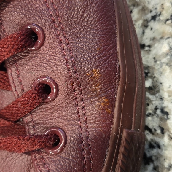 CONVERSE ALL-STAR BREA MAROON HI- TOP SNEAKERS WITH STRAP. SIZE 8 - Picture 8 of 11